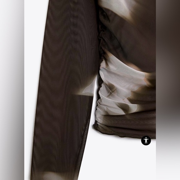 Zara sheer high neck top - Picture 5 of 8